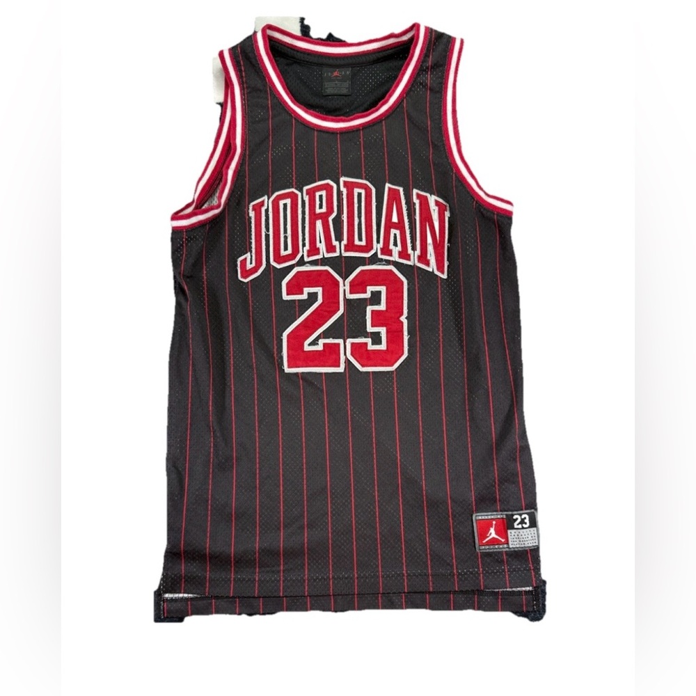 Michael Jordan 23 Jersey Youth Large Black Air Jordan NBA Basketball Sport